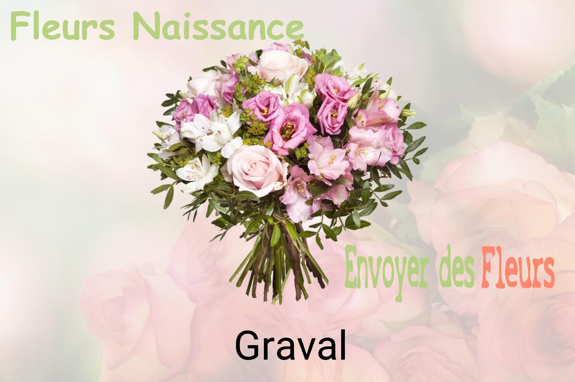 Bouquet de fleurs de naissance livré à Graval